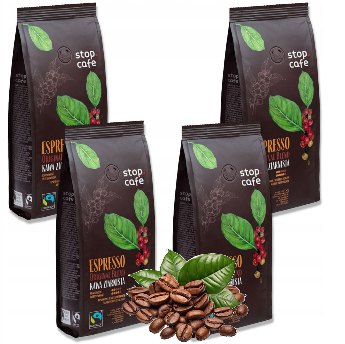 Káva zrnková 1 kg (1000 g) Espresso Čerstvě pražená Bio Orlen Stop Cafe