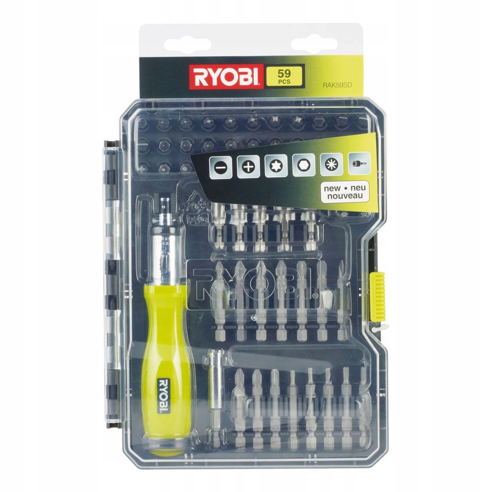 

Zestaw bitów Ph Pz Torx 59 szt. Ryobi RAK59SD