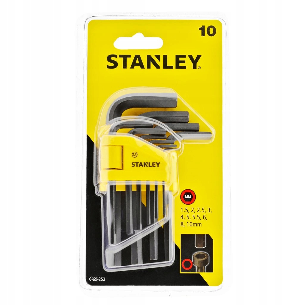 

Zestaw 9 Kluczy Imbusowych 1.5-10MM Imbusy Stanley