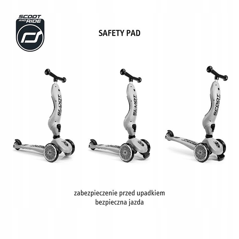 SCOOTANDRIDE Highwaykick1 Peach - Hulajnoga i Jeździk 2w1 dla dzieci 1-5 Waga 2.8 kg