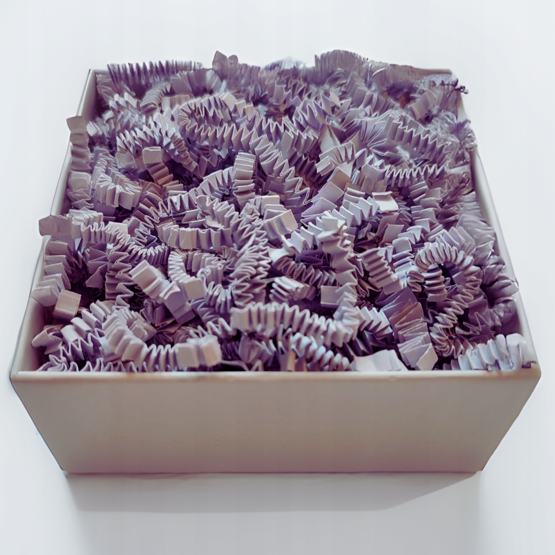 Wypełniacz ozdobny papierowy do paczek wiórki LILIOWE 100g Marka bez marki