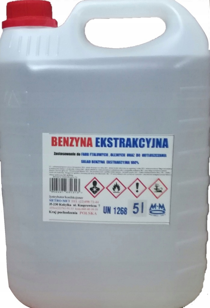

Benzyna Ekstrakcyjna 5 l Bezzapachowa