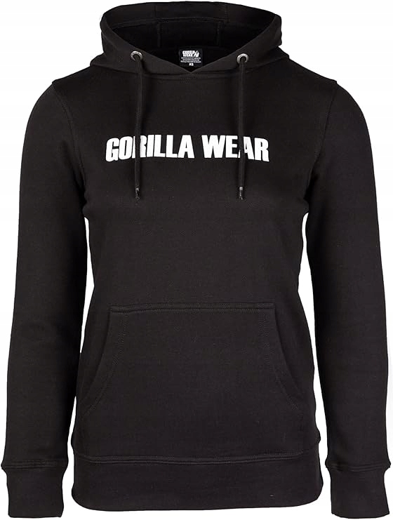 Bluza z kapturem Gorilla Wear Xs czarna kangurka treningowa na siłownie