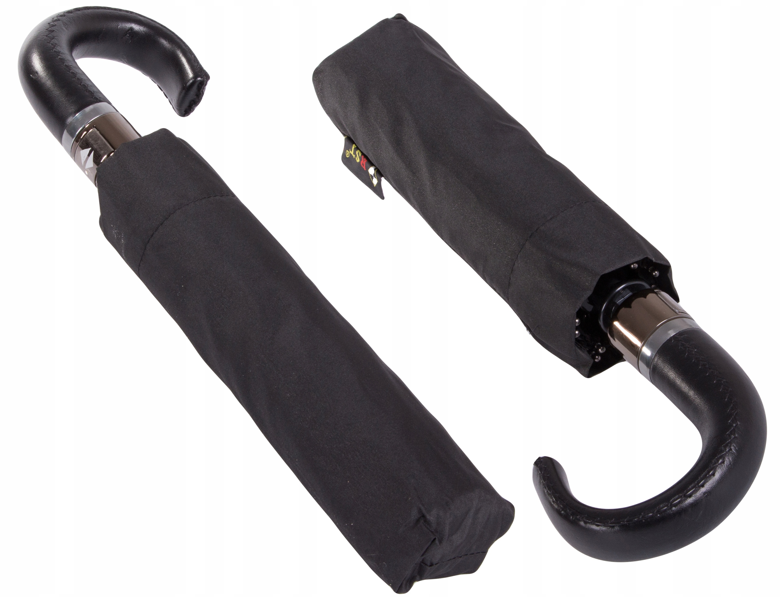 PARASOL PRZECIWDESZCZOWY PARASOLKA ELEGANCKI STYLOWY AUTOM. SKÓRZANA RĄCZKA Marka inna