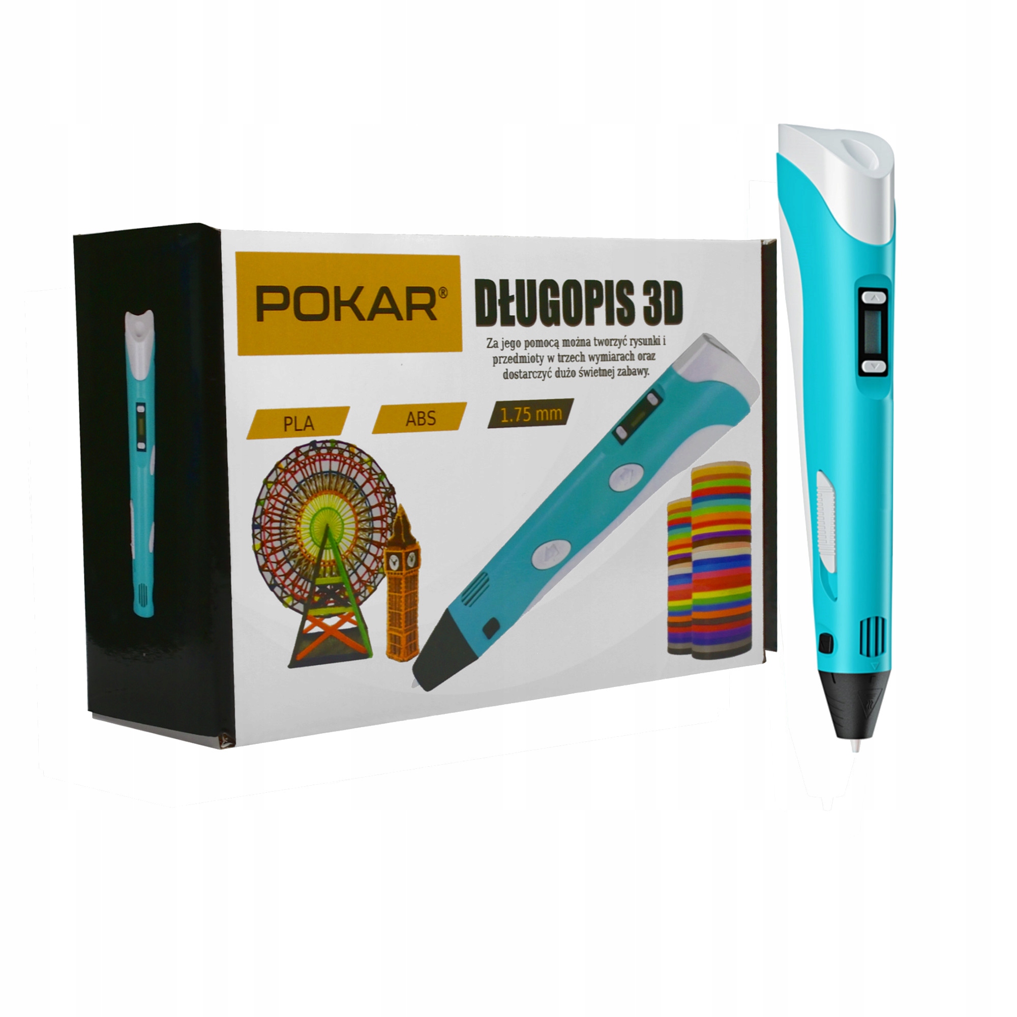 DŁUGOPIS 3D PEN DRUKARKA ZESTAW + WKŁADY FILAMENT 320 METRÓW PREZENT Rodzaj długopis 3D
