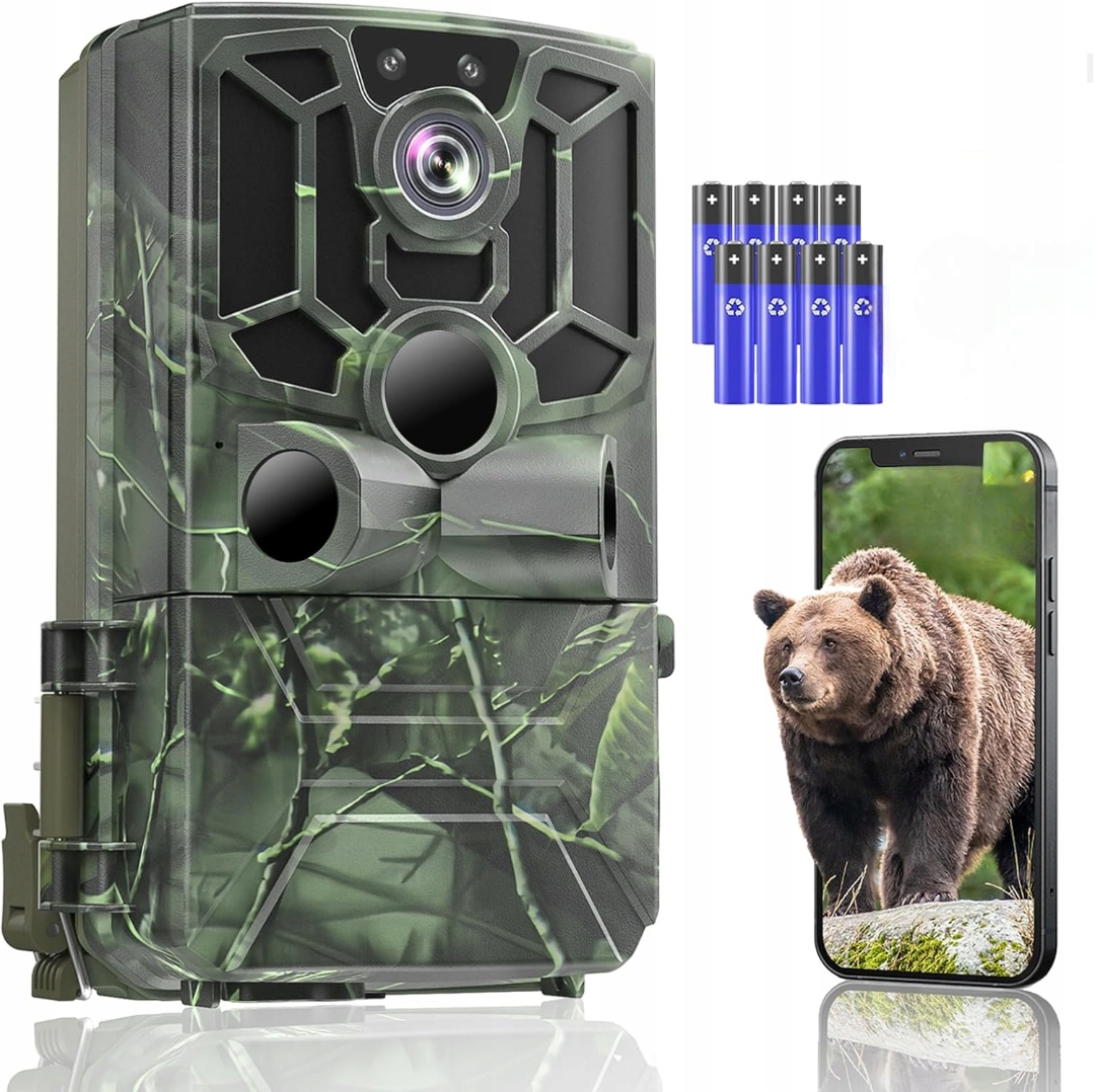 Fotopast Lesní Pozorovací Lovecká Kamera 8K/60MP Noční Vidění Fullhd