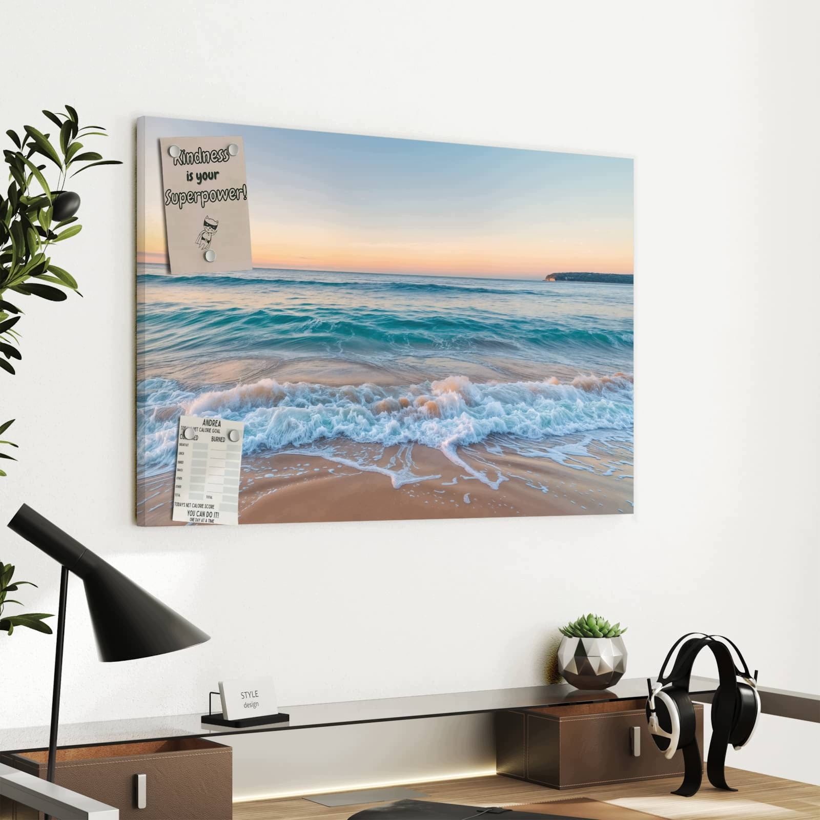 Magnetická tabule Horizont pláže 60 × 40 cm