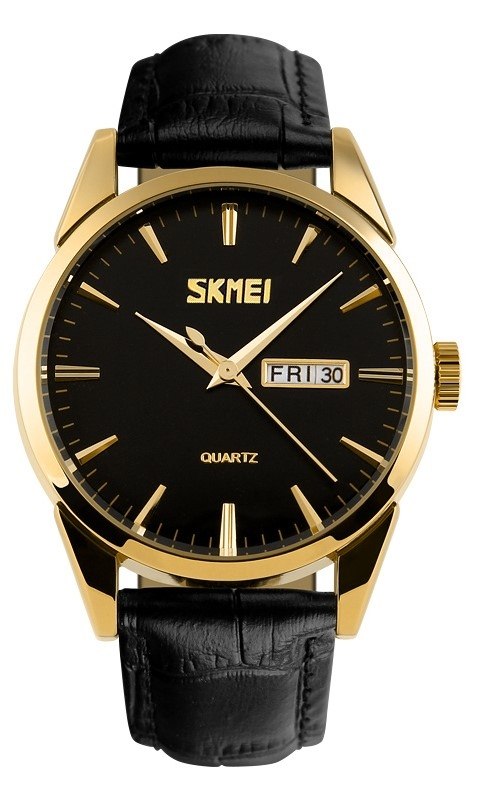 Elegantní Pánské Hodinky Skmei 9073GDBK-B Černo-zlaté