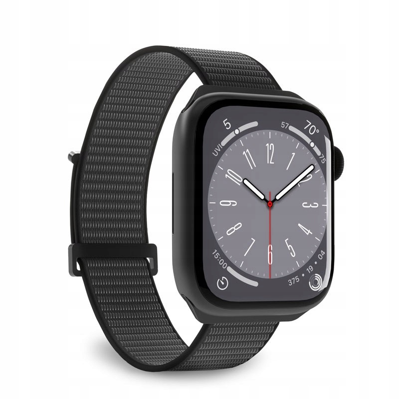 Pasek nylonowy Puro Sport do Apple Watch 38 40 41 mm czarny Puro
