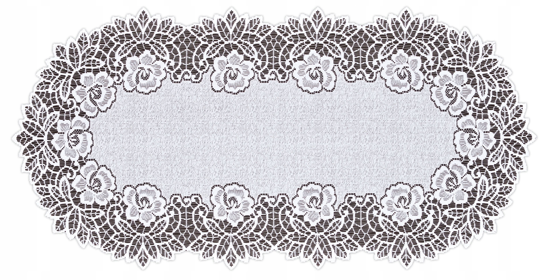 

Bieżnik Żakardowy Owal Biały 20732 60x120CM
