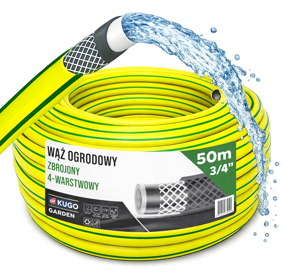 Hadice 3/4" 50 m 4VRSTVÁ Vyztužená Polská Výroba