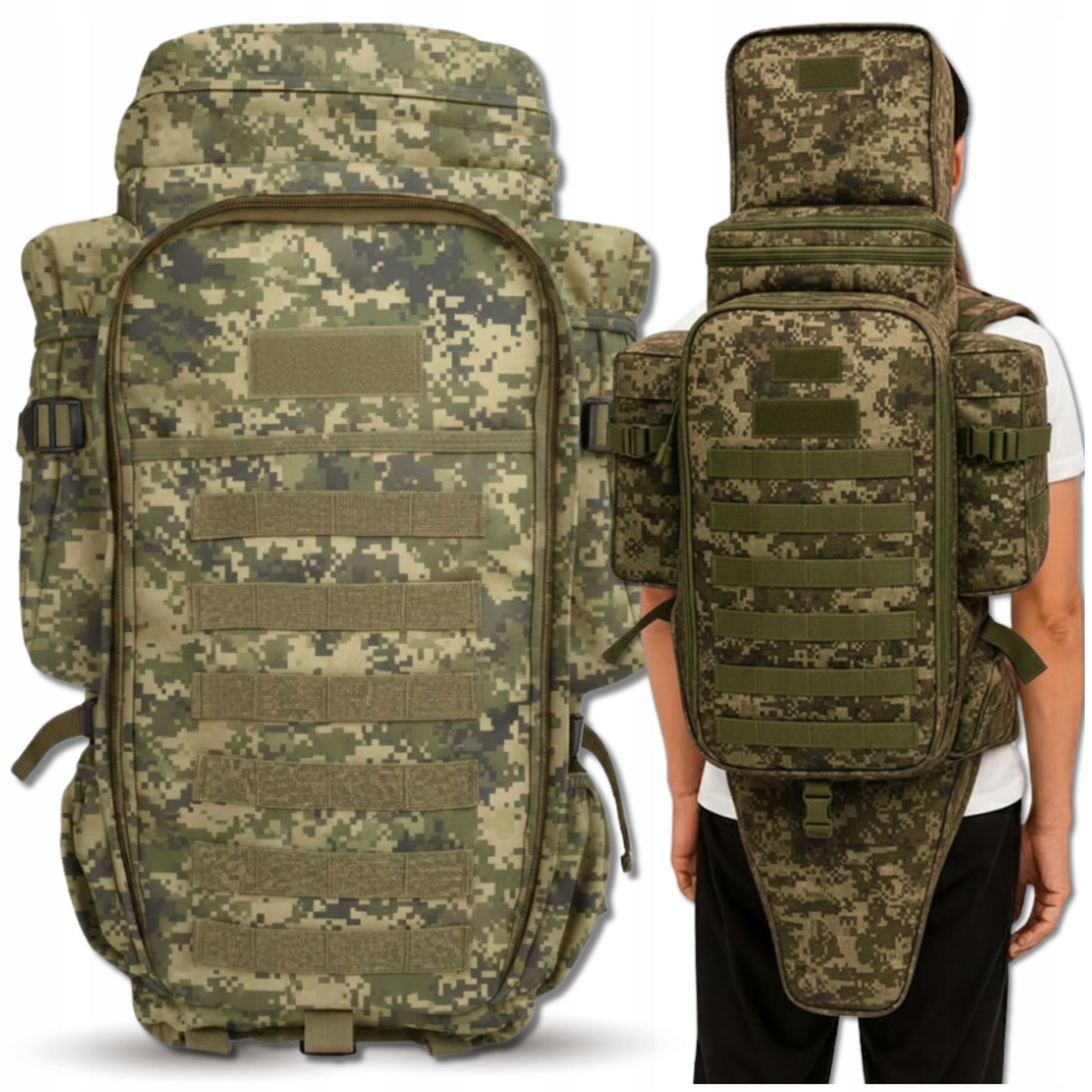 Plecak Przetrwania Taktyczny Wojskowy Militarny Turystyczny 60L Zielony