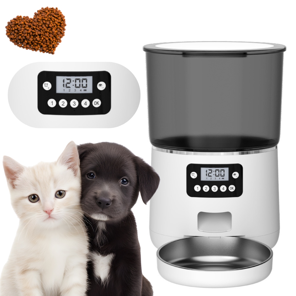 Dávkovač Automatický Podavač krmiva pro psa kočku programátor Dogness 4 l