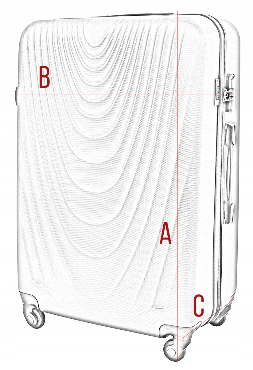 WALIZKA ZESTAW KOMPLET 4w1 MODEL 1051 Materiał dominujący ABS