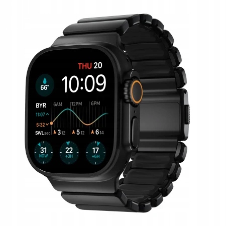 Nomad elegantný, silný titánový náramok Apple Watch, Ultra, Se black Fkm