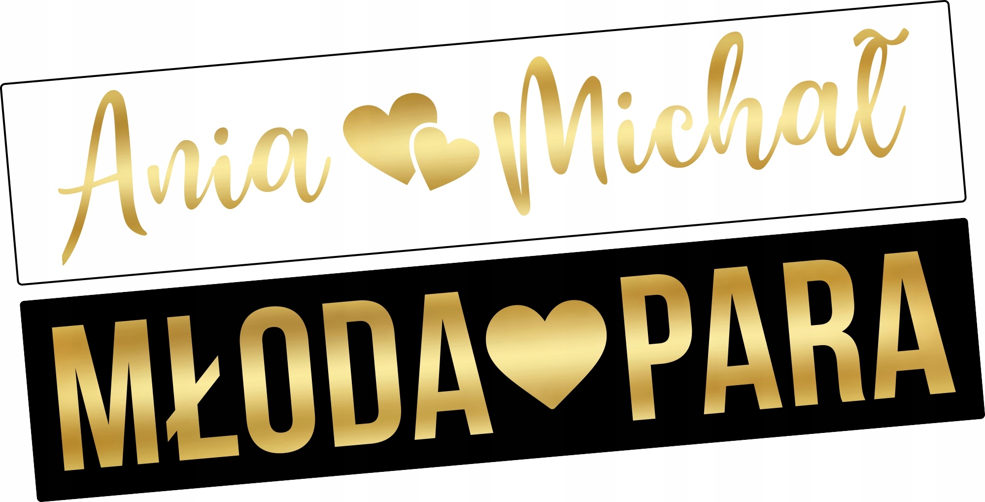 Tablice Ślubne na Wesele do ramek rejestracyjnych