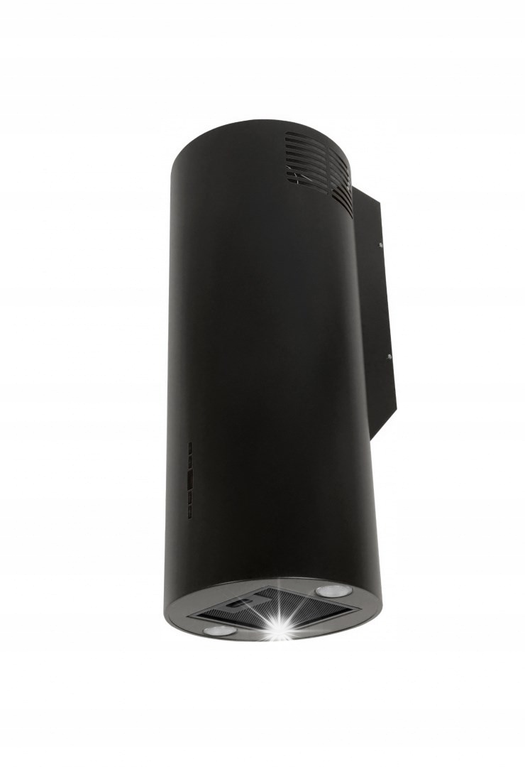 Okap kuchenny kominowy Maan Tuba Elba 2 W 731 Czarny Przyścienny Pilot