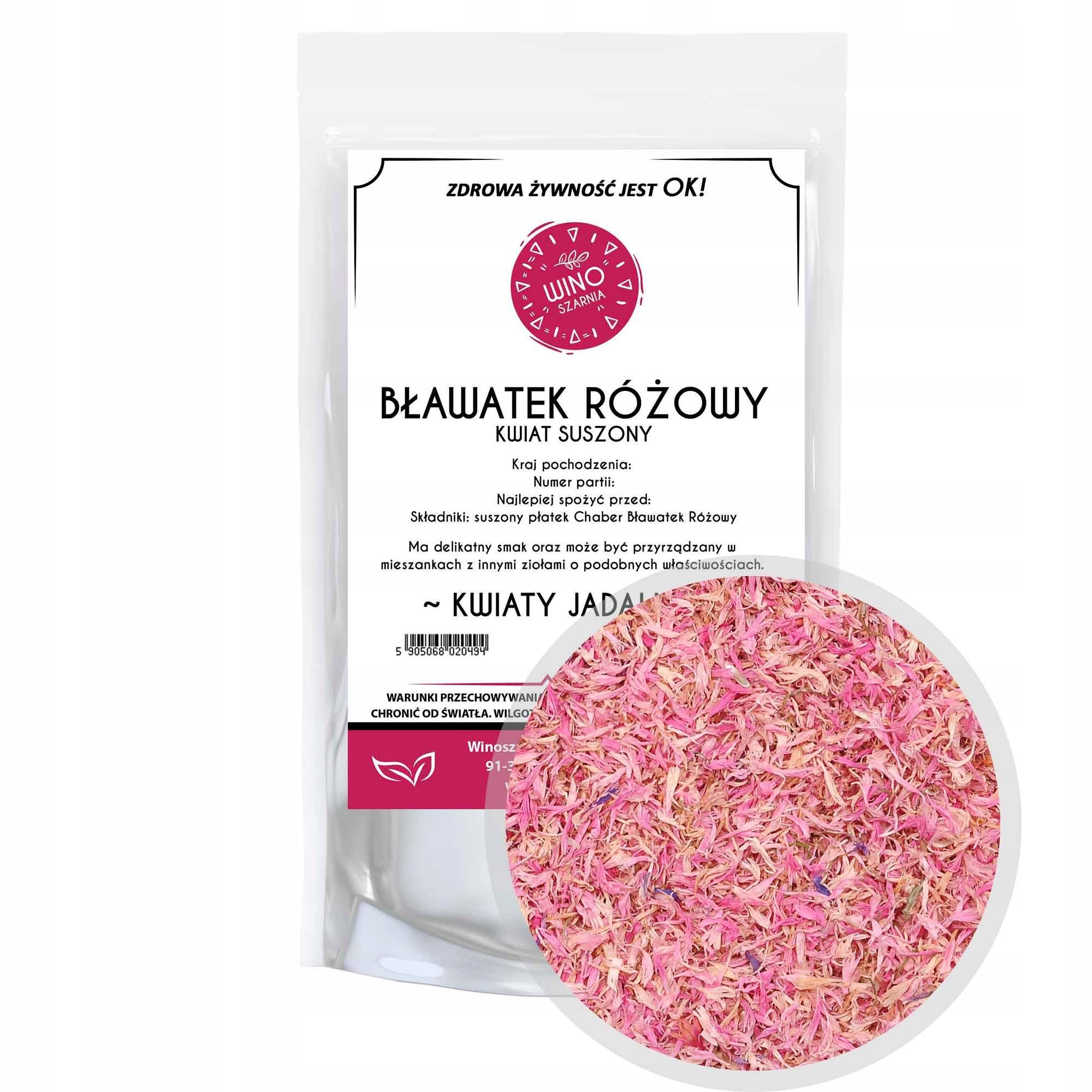 Sušené Plátky Chrpa Růžový blahovičník 1 kg Jedlé Květy