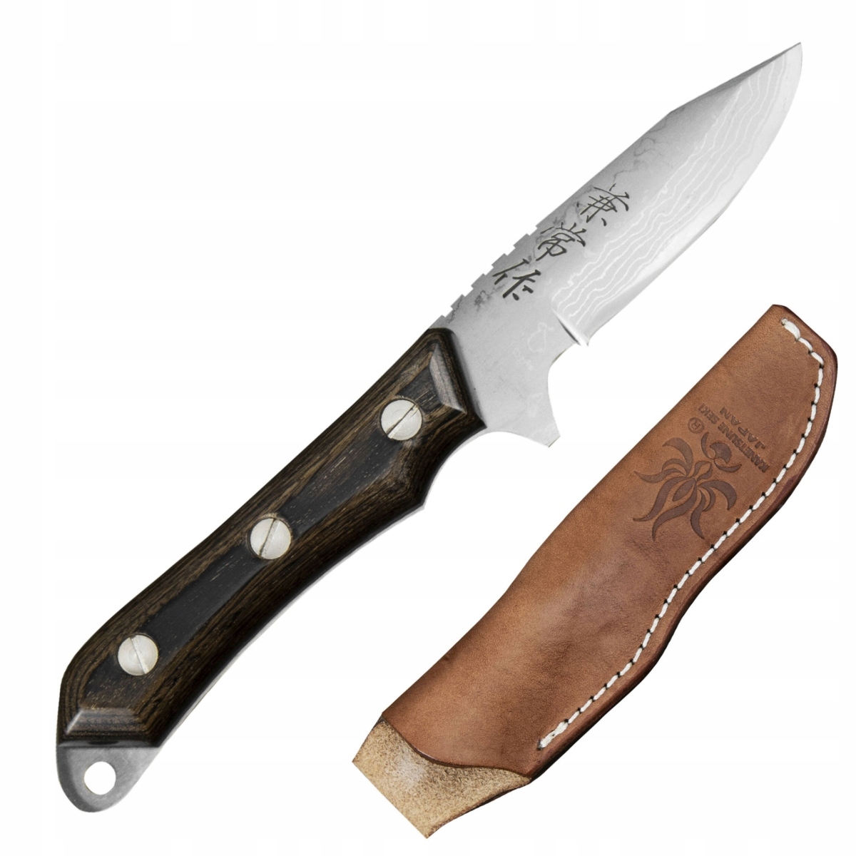 Kanetsune Aogami#2 Seseragi Drop Japonský ostrý turistický nôž 63 Hrc 7 cm