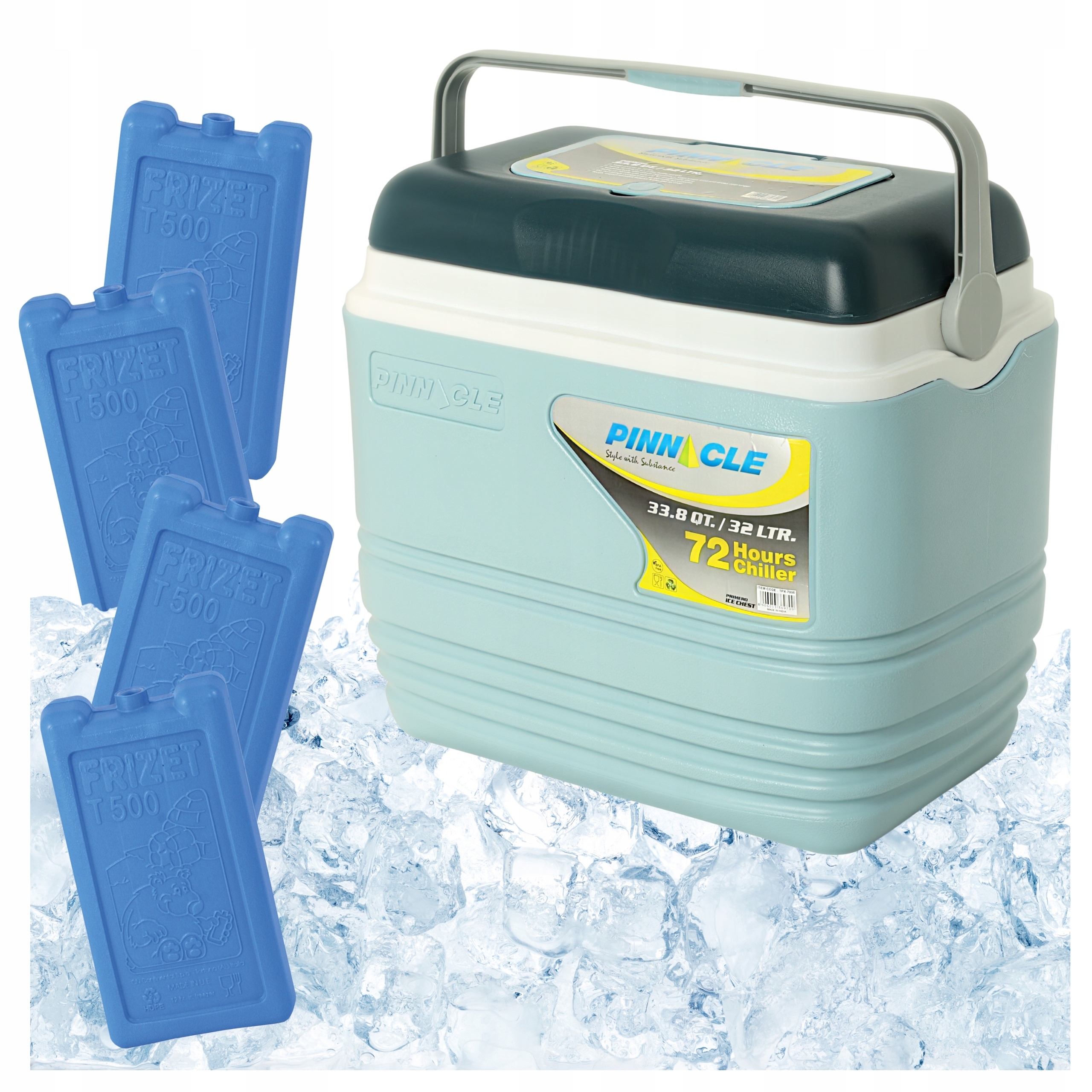 Turistická lednička na náplně Pinnacle TPX7000 32L Modrá, 4 náplně 0,5L