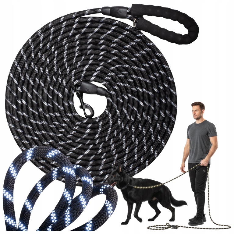 Levně Vodítko Pro Trénink Psa Dlouhé, Silné, 10 M, Pevné Lano Pro Velkého Psa