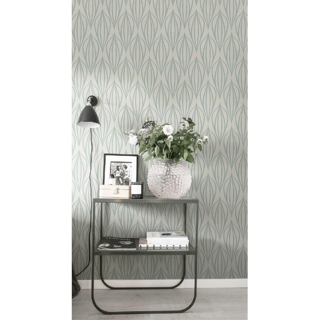 

Tapeta samoprzylepna Zielone kontury liści 208x146