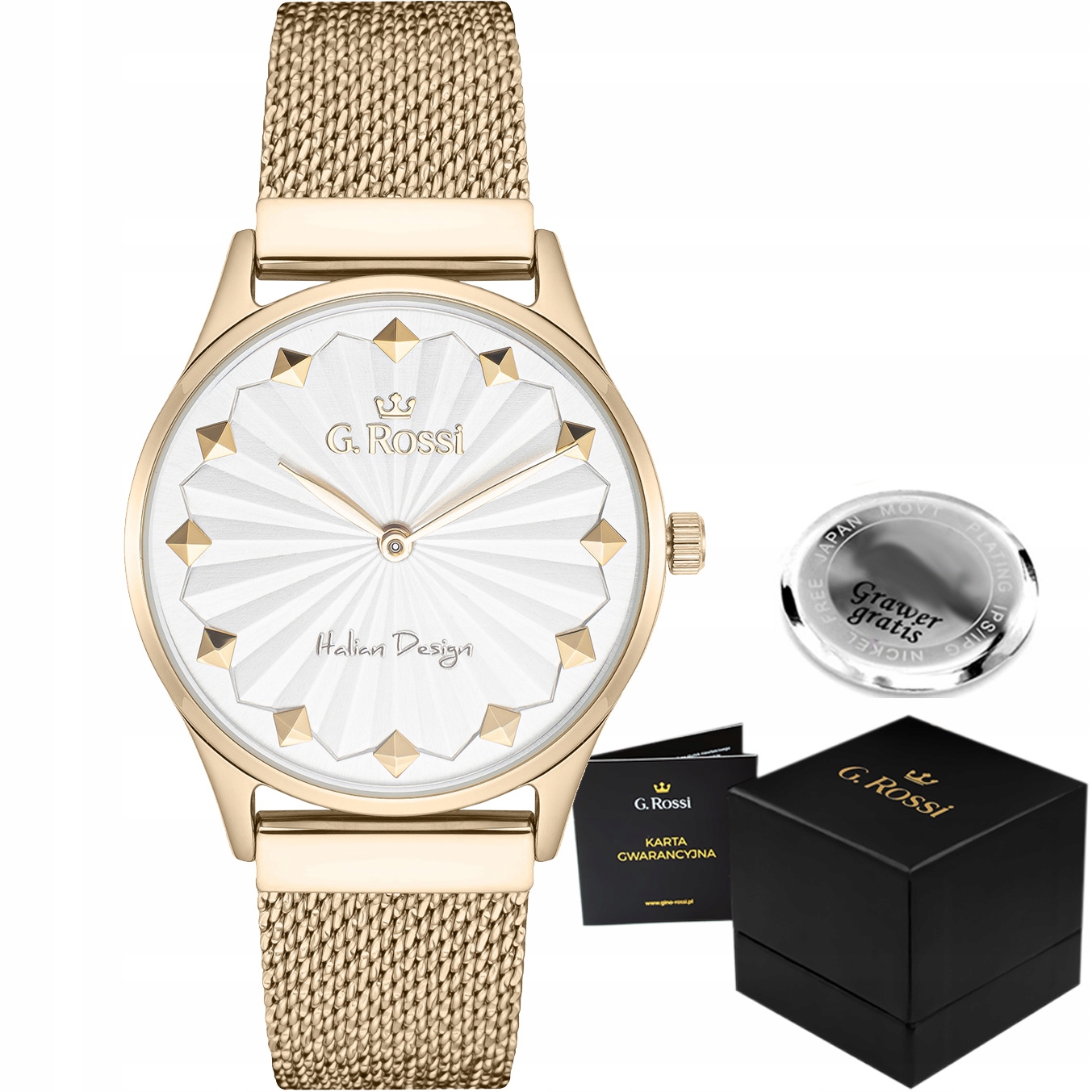 Dámské hodinky G. Rossi Nelia síťované Krabička
