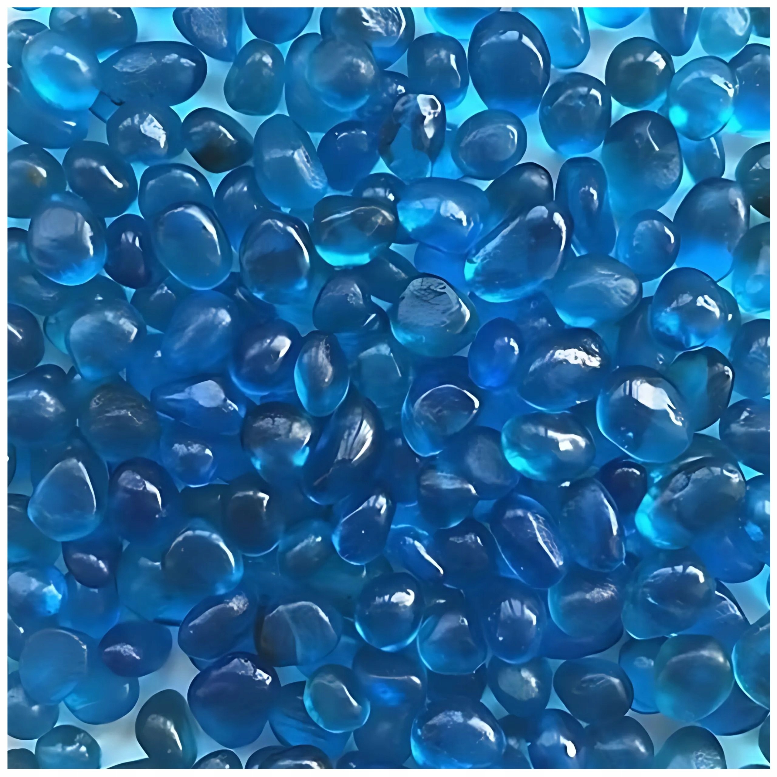 Levně Kameny Do Akvária Ozdobné Kamínky Světle Modré Přírodní 6-9 MM 1 Kg