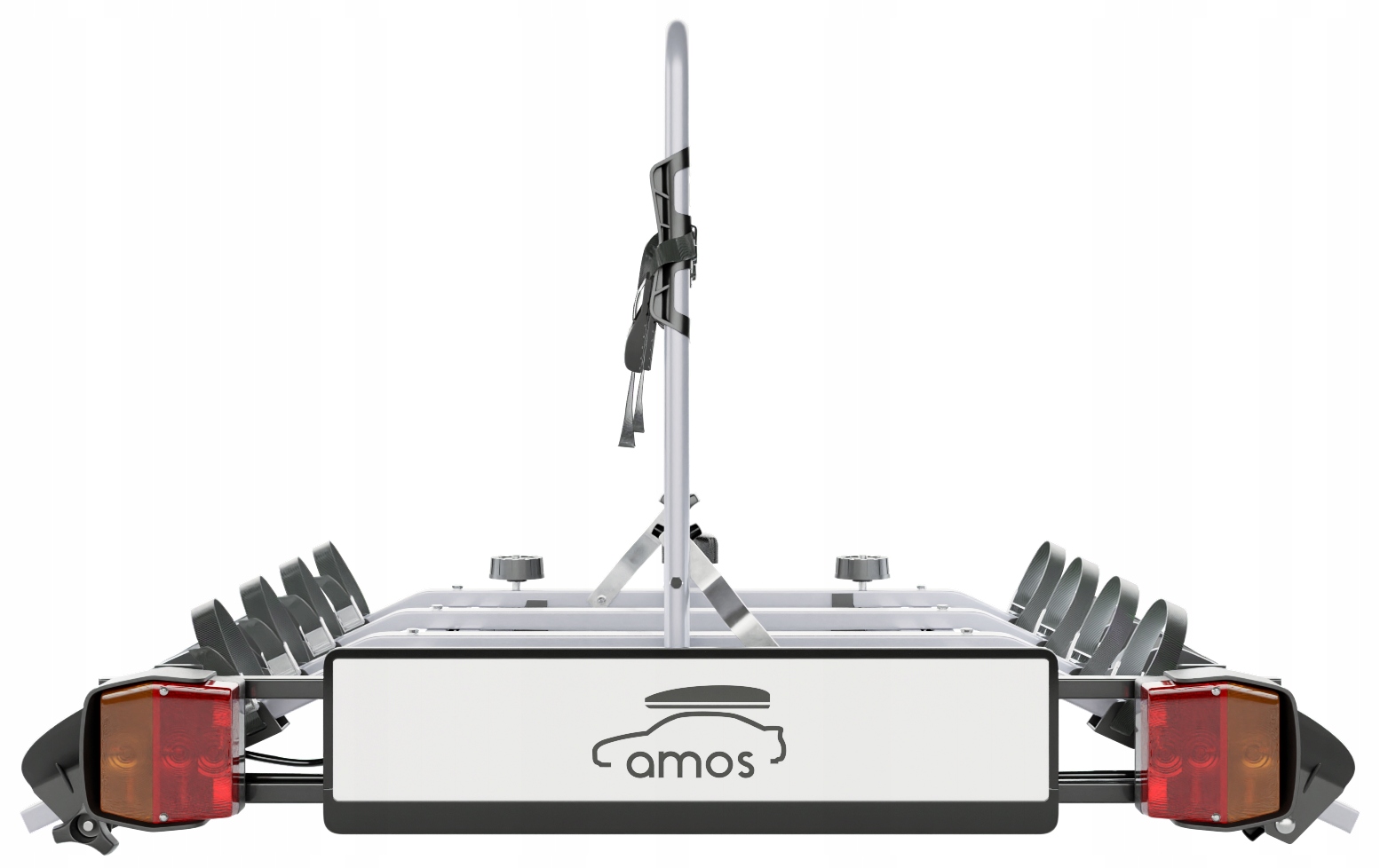 ZAMYKANY BAGAŻNIK PLATFORMA UCHWYT ROWEROWY NA HAK 4 ROWERY DO 75kg UCHYŁ Model Tytan Plus 4