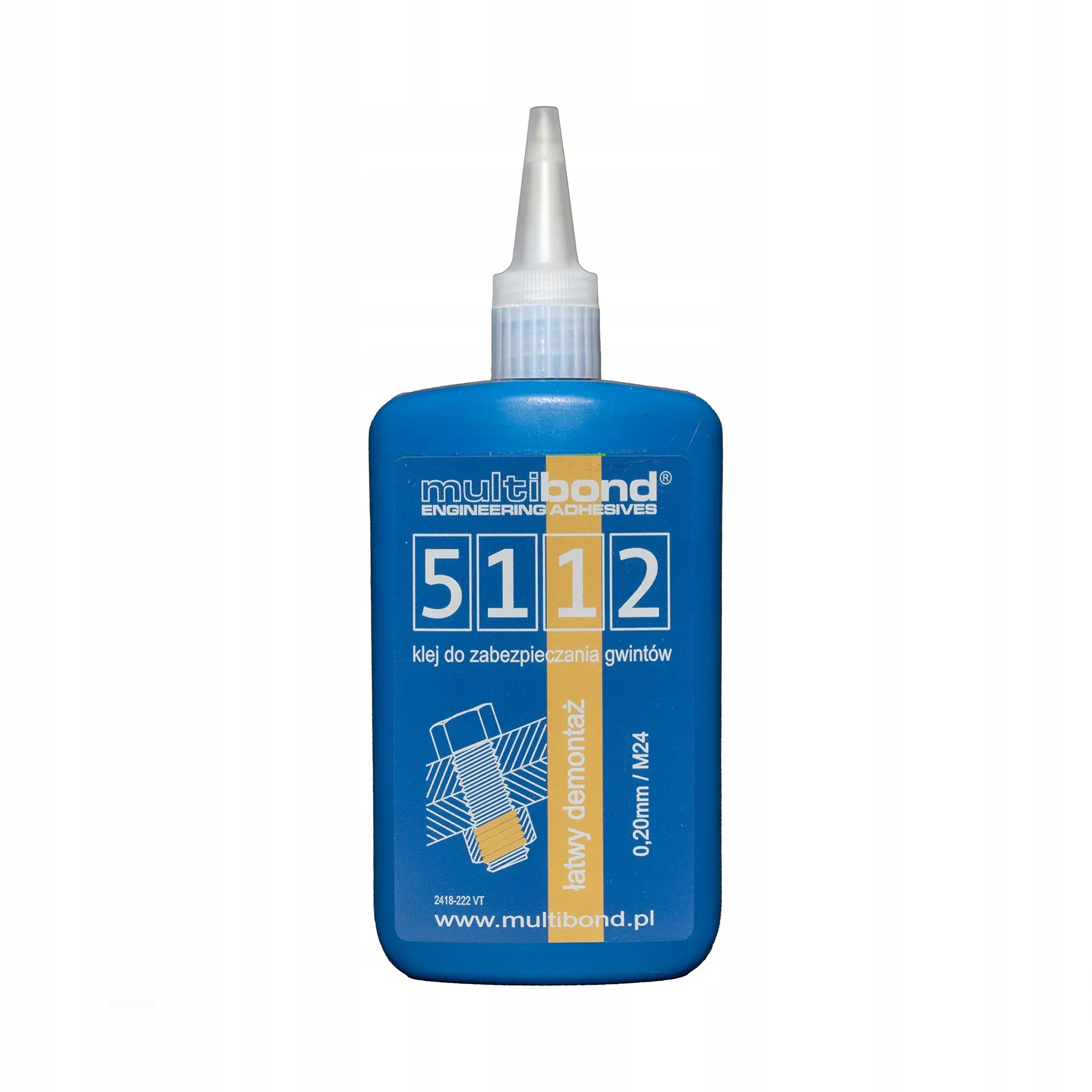 Lepidlo na stredné závity Multibond 5112 250 g žlté