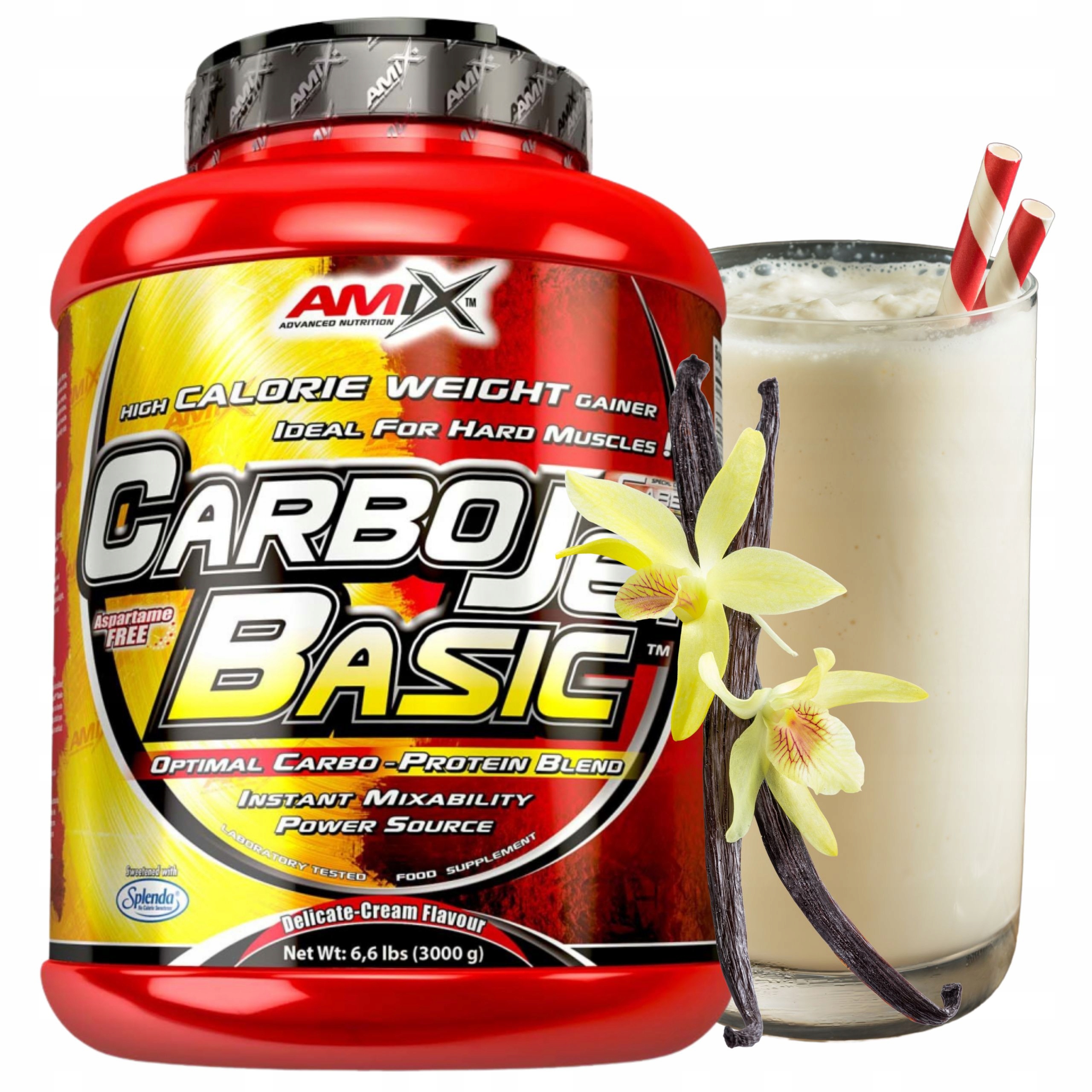 Potraviny Na Sílu A Hmotnost Gainer Sacharidy Syrovátkový Koncentrát Wpc Vanilka 3 kg