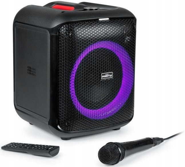 Big Ben Bluetooth reproduktor Mikrofon Party Cube Karaoke podsvícení 200W