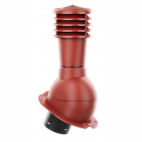 Větrací komín Smartline profil M fi 125 mm, nezateplený, červený