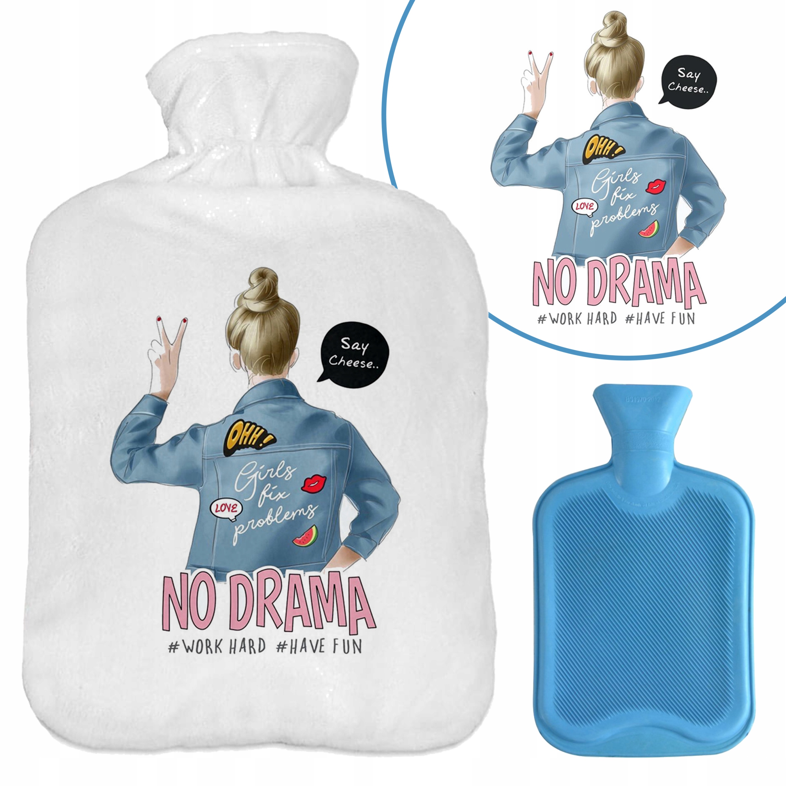 Duży Termofor Ogrzewacz Kolki Kobiece Subtelne Wz