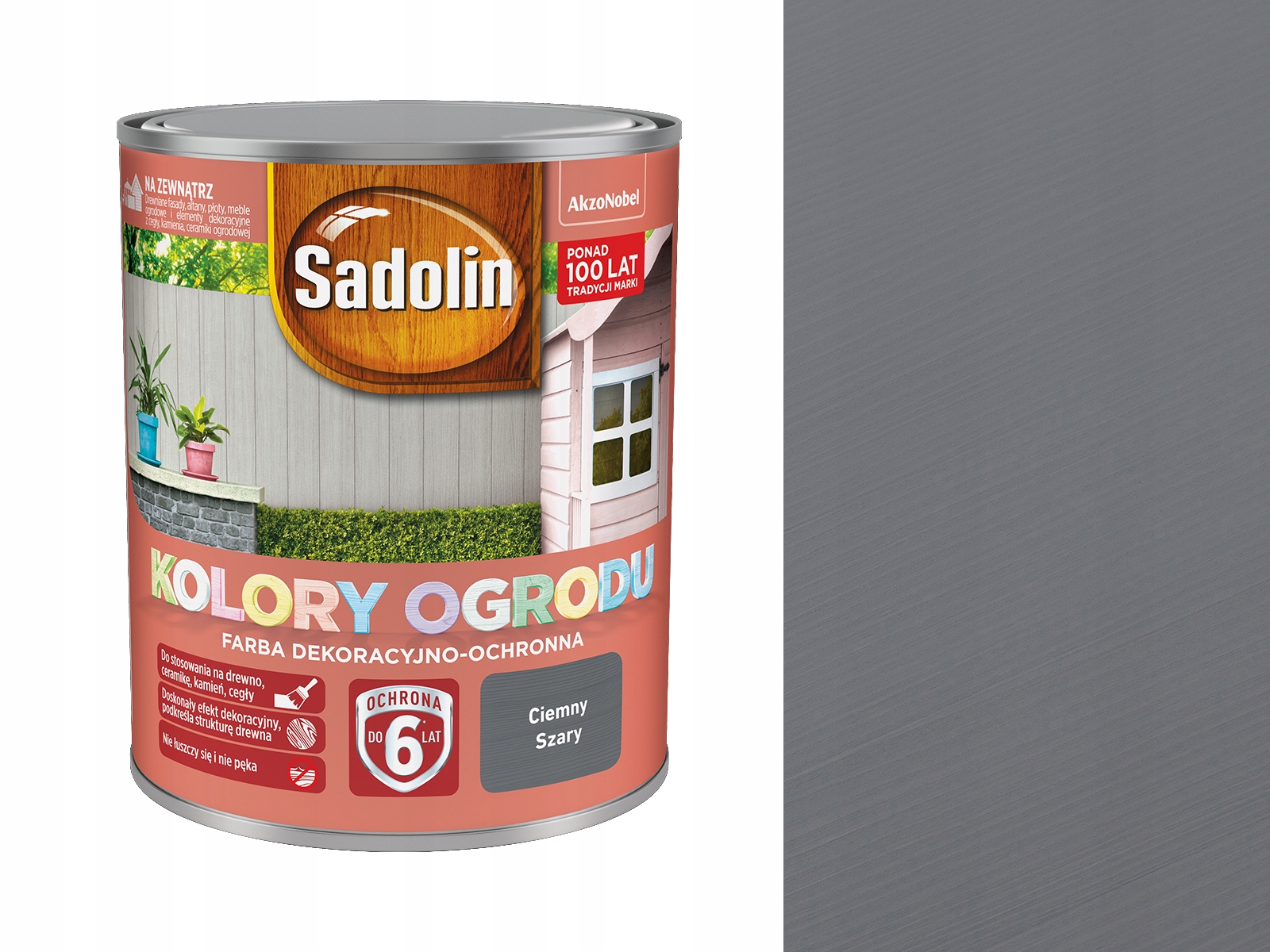 Sadolin Kolory Ogrodu Ciemny Szary 0,7L