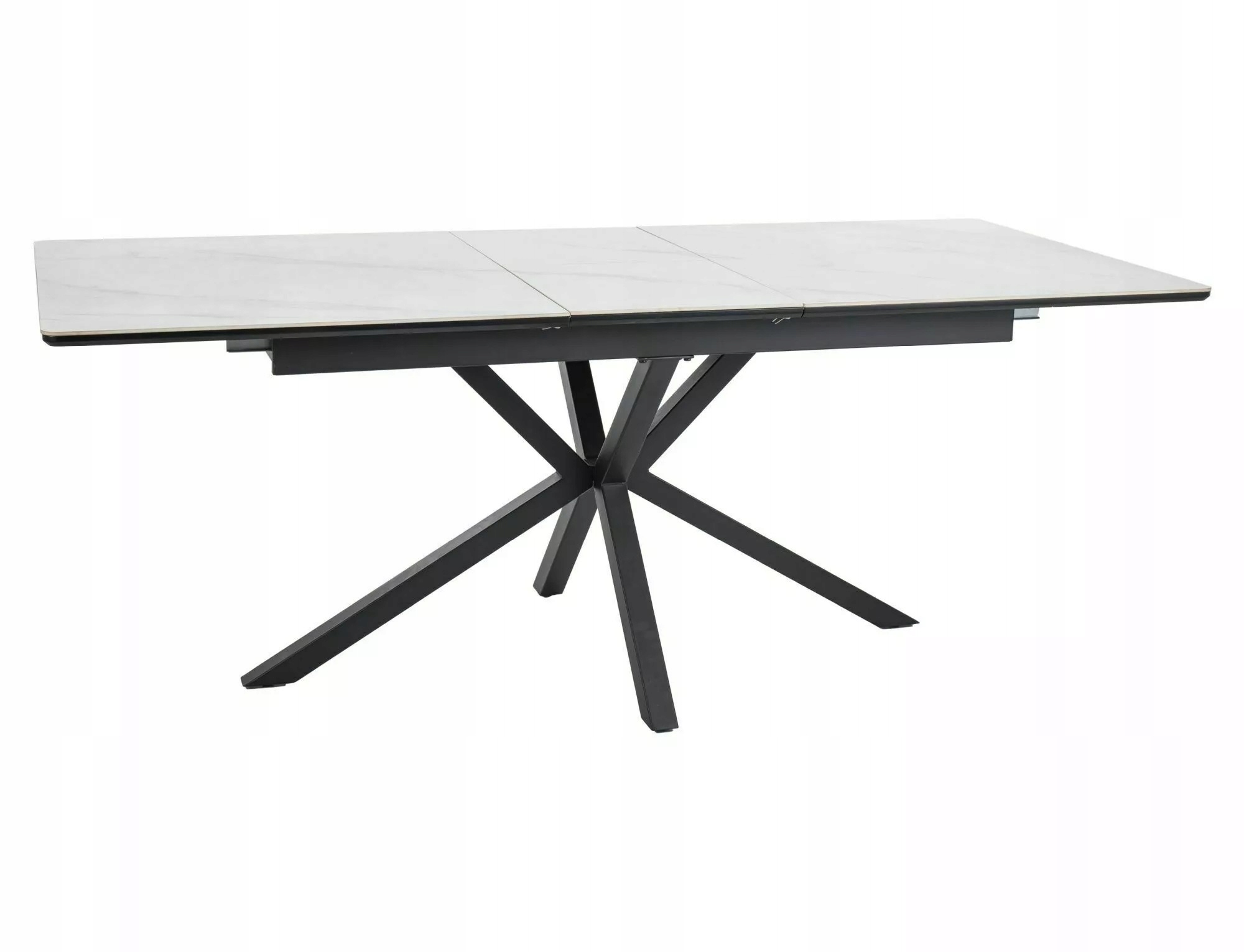 Rozkladací stôl Logan Ceramic biely/čierny 160(200)x90 cm Sig
