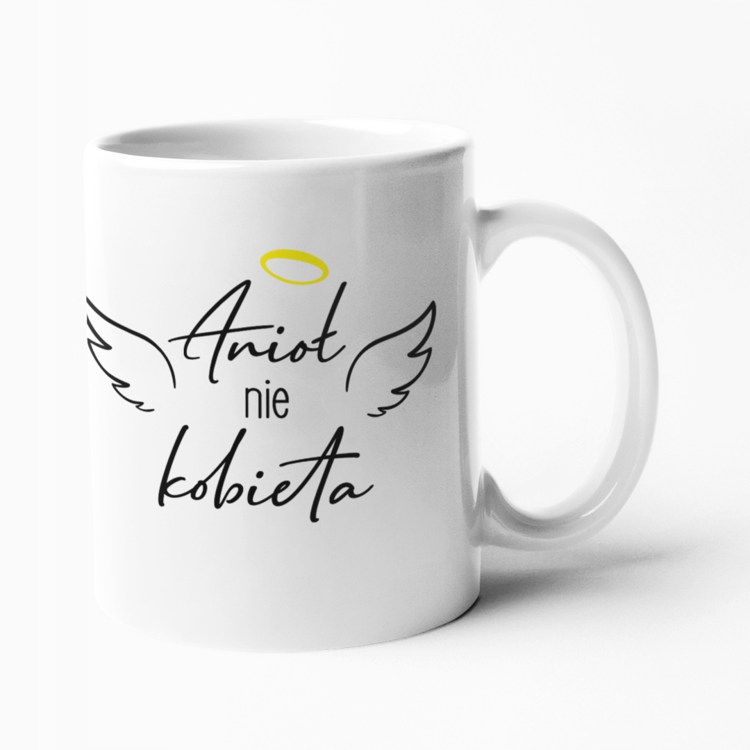 

Kubek z nadrukiem Anioł Nie Kobieta