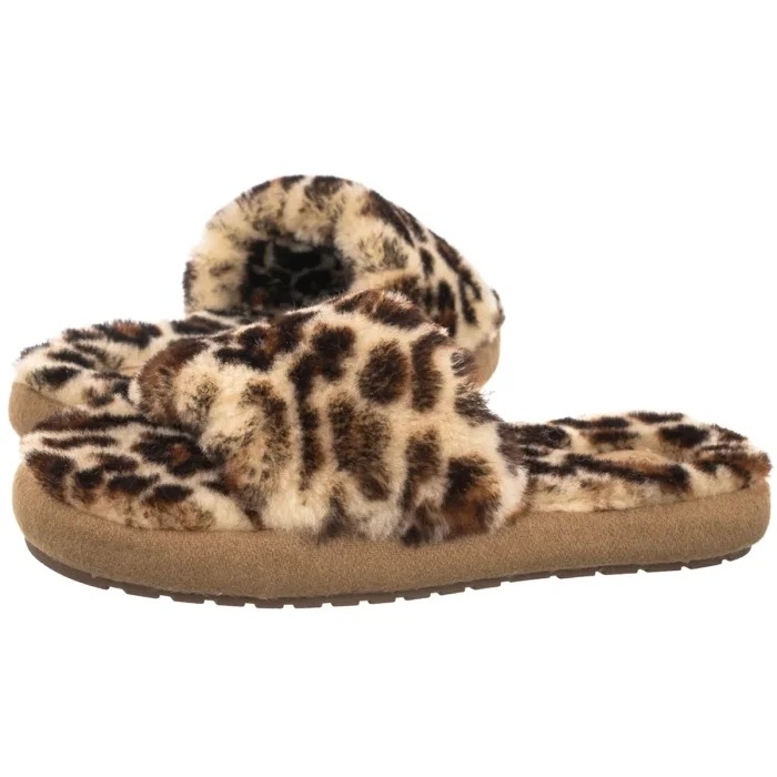 Dámské boty Nazouváky Emu Australia Mckay Leopard Print W13203 Béžová