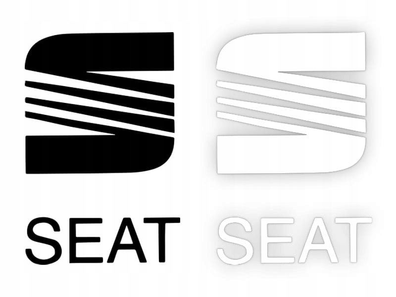 SEAT Logo - Naklejka na samochód na auto KOLOR