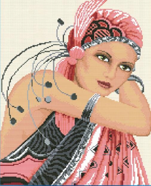 Křížková výšivka počítaná sada (kanva, mulina)