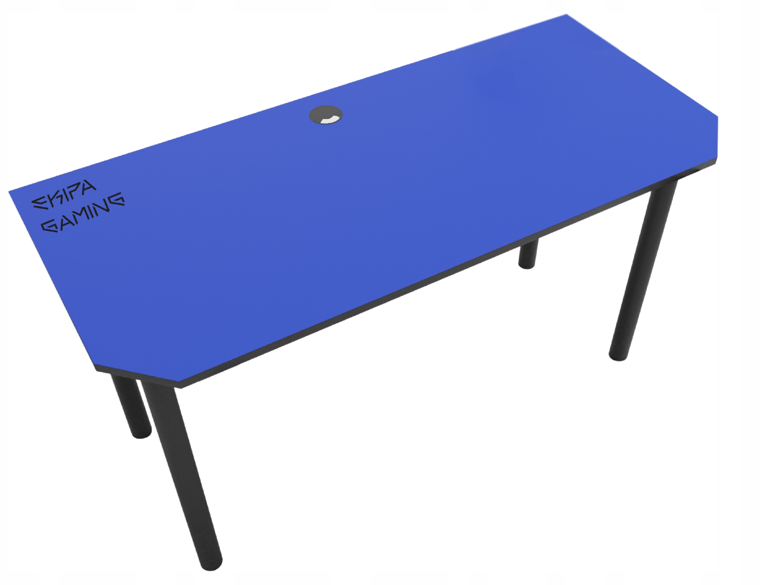 BIURKO GAMINGOWE EKIPA GAMING NIEBIESKI blat 36mm