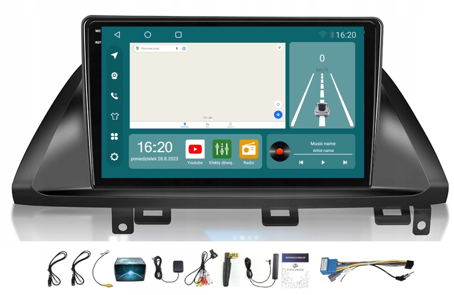 Rádio Navigace Carplay Gps Android Honda Odyssey 2004-2010 8GB 256GB Sim