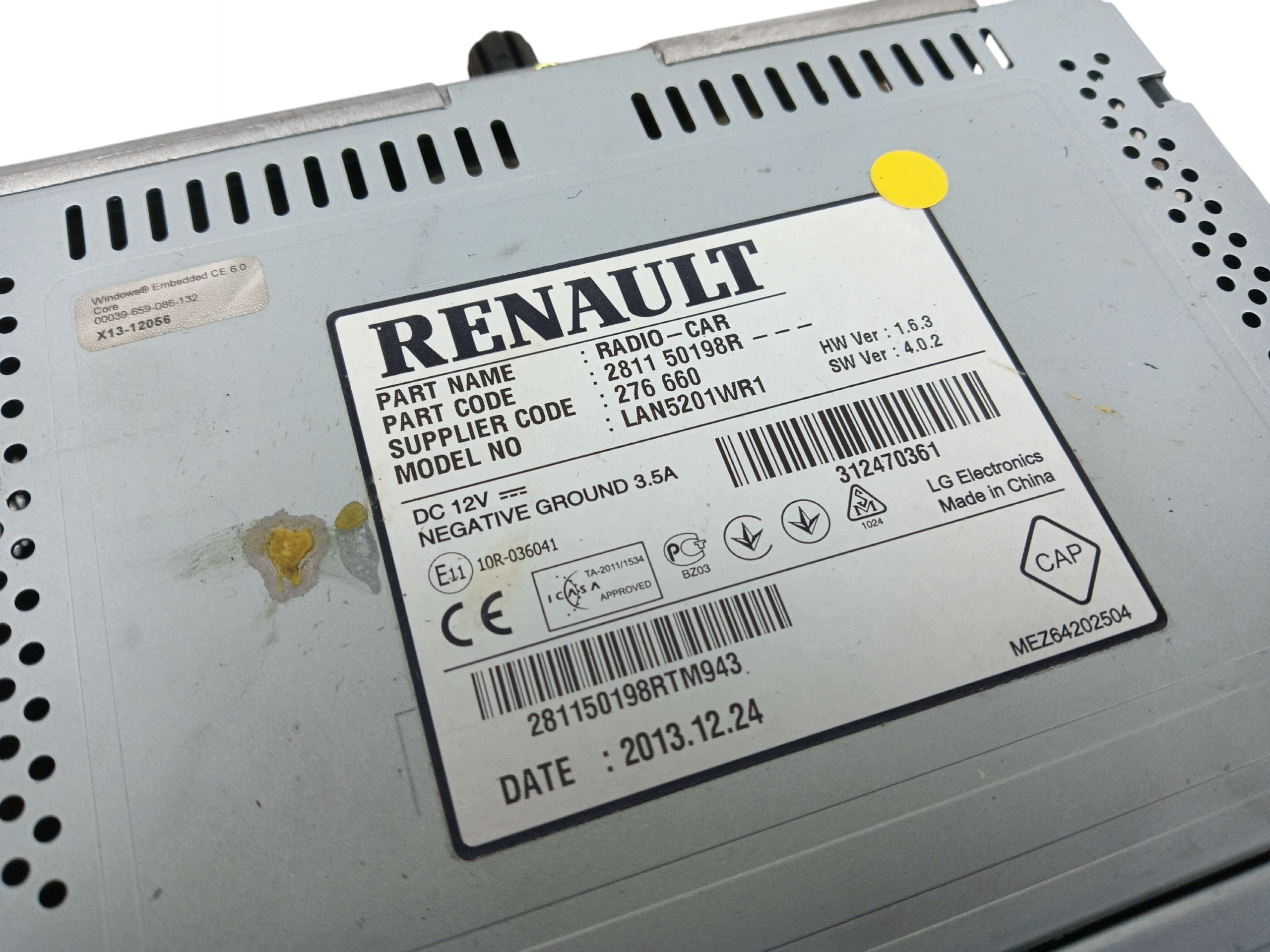 RADIO Navigation GPS Unite commande clima RENAULT CAPTUR et LIFT 281150198R