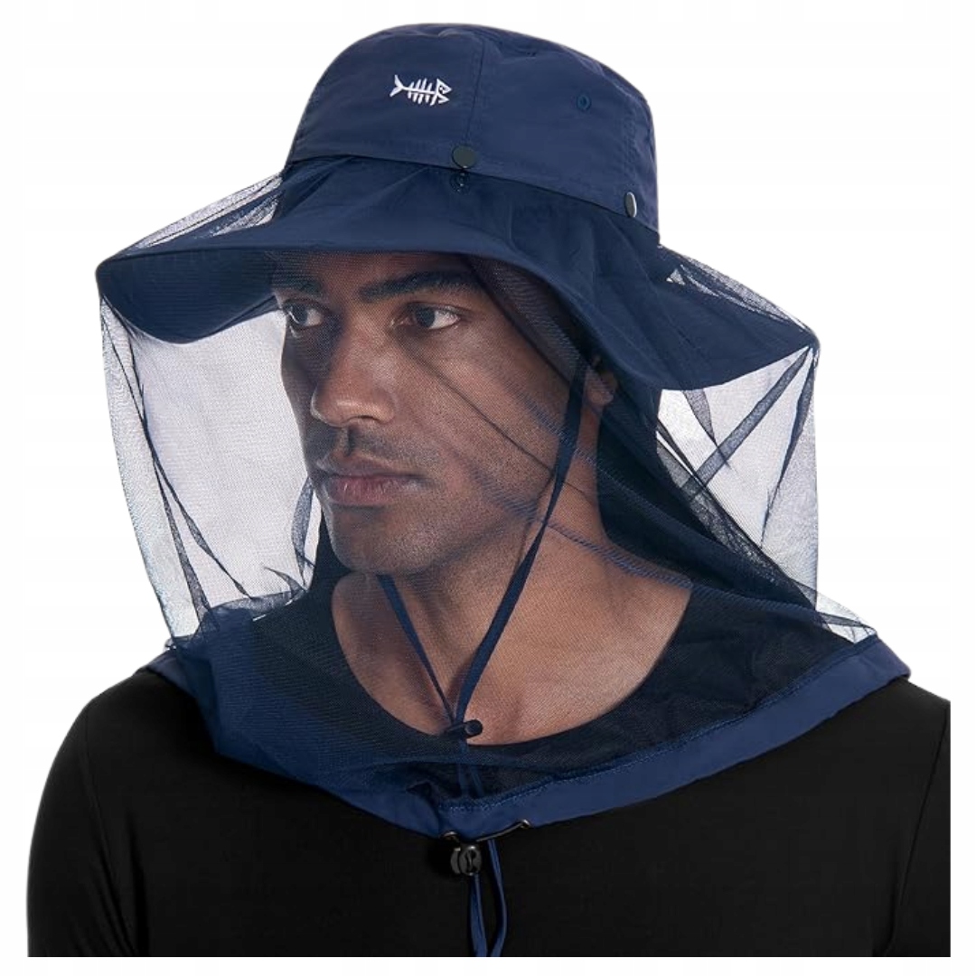 KAPELUSZ PRZECIWSŁONECZNY Z SIATKĄ MOSKITIERĄ CZAPKA OCHRONNA - CZAPKI