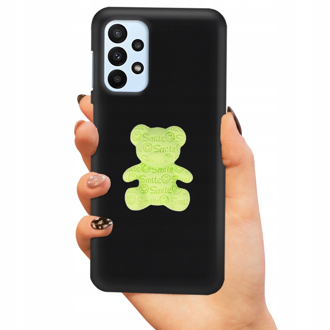Puzdro Pre Matný Samsung A23 5G Case Medvedík Zelený 3D