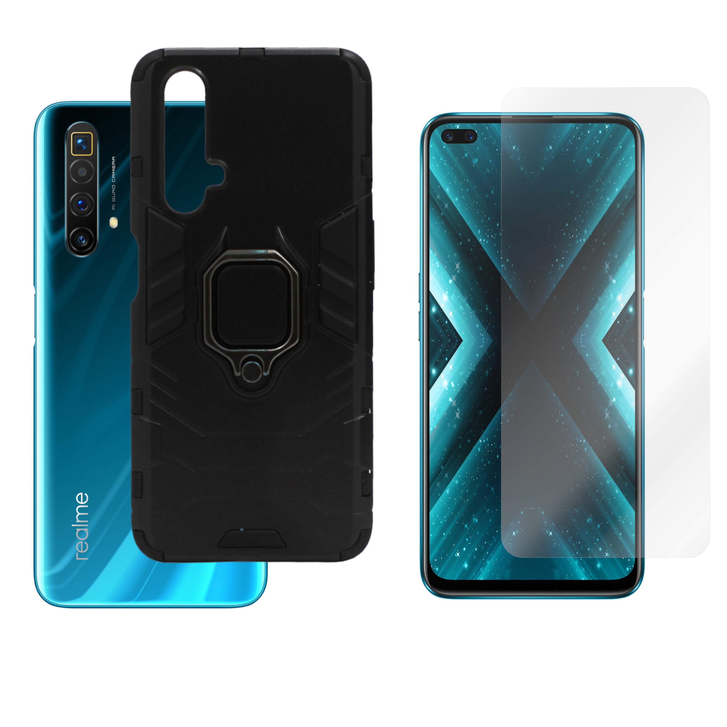 

Etui Ring Armor do Realme X3 SuperZoom +szkło