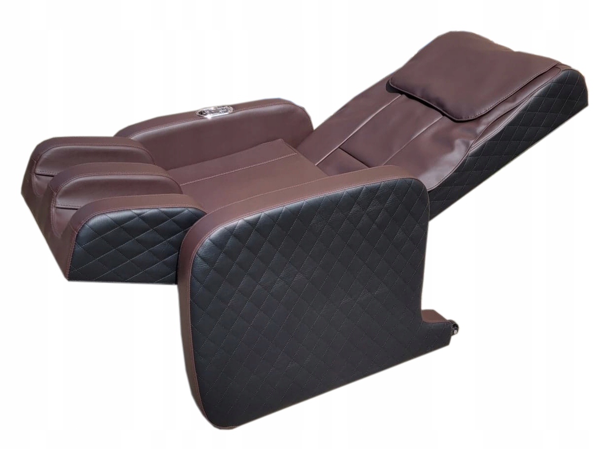 Fotel masujący Shiatsu rozkładany Do masażu Masażer z pilotem wibracyjny 8D Kolor obicia brązowy
