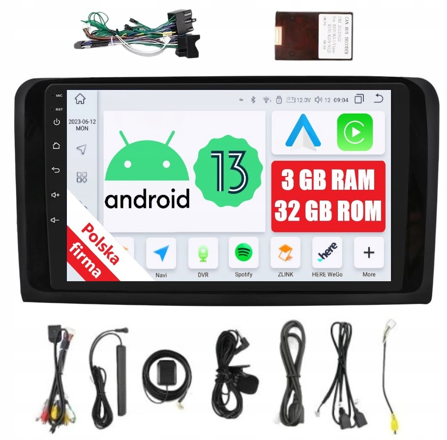 Rádio 2DIN Android Mercedes ML W164 Gl X164 3/32 Gb Dsp Carplay Lte