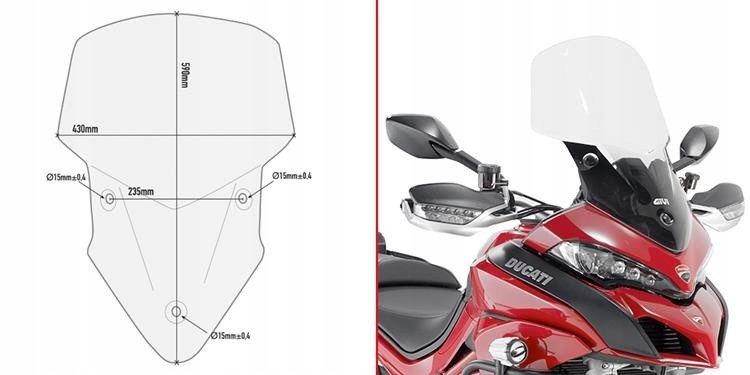 Givi Szyba D7406ST Ducati Multistrada 950 1200 126