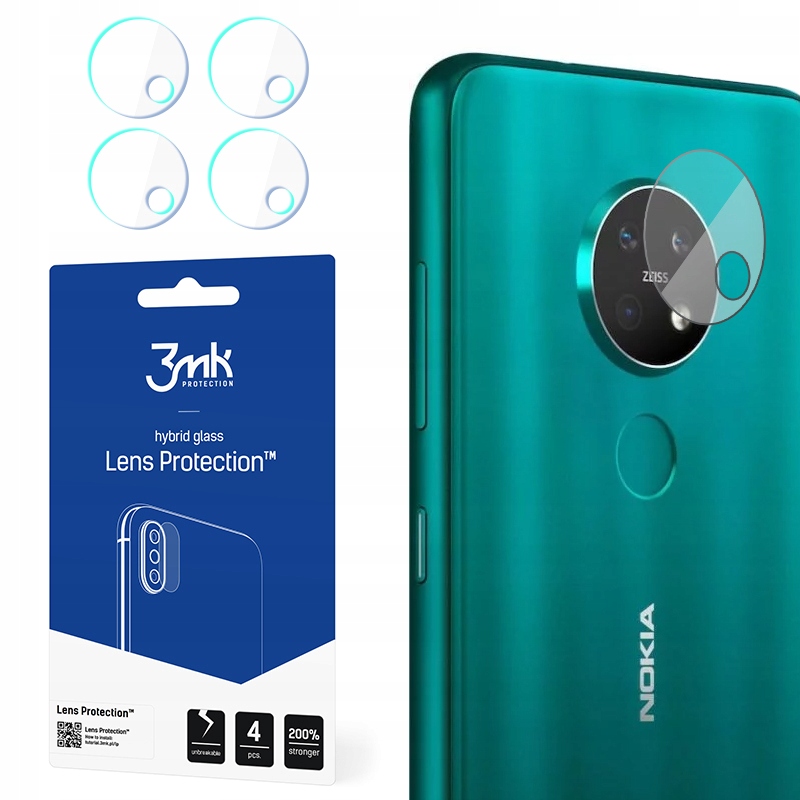 

3mk Lens Szkło na obiektyw aparatu na Nokia 7.2